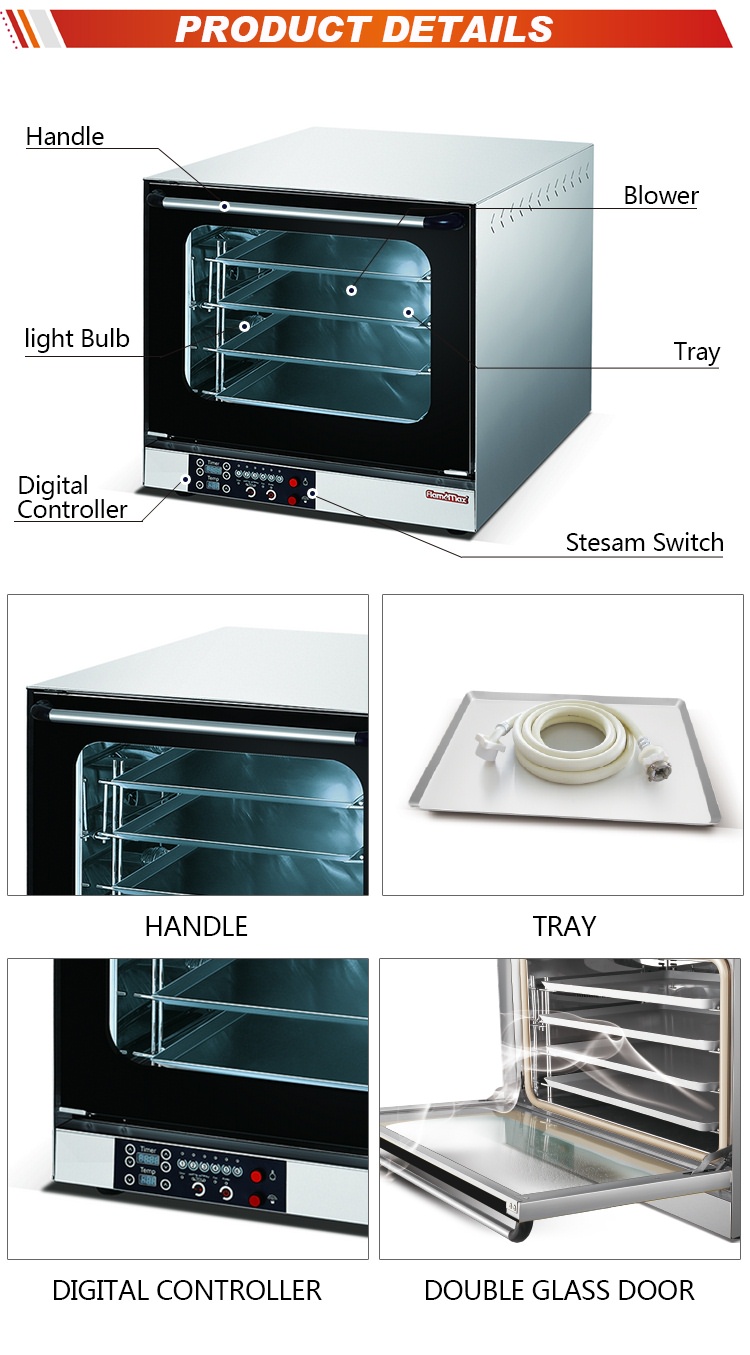 Table Top Convection Oven HEO-6D-B - Foshan Nanhai Flamemax Catering Equipment Manufacturer 2