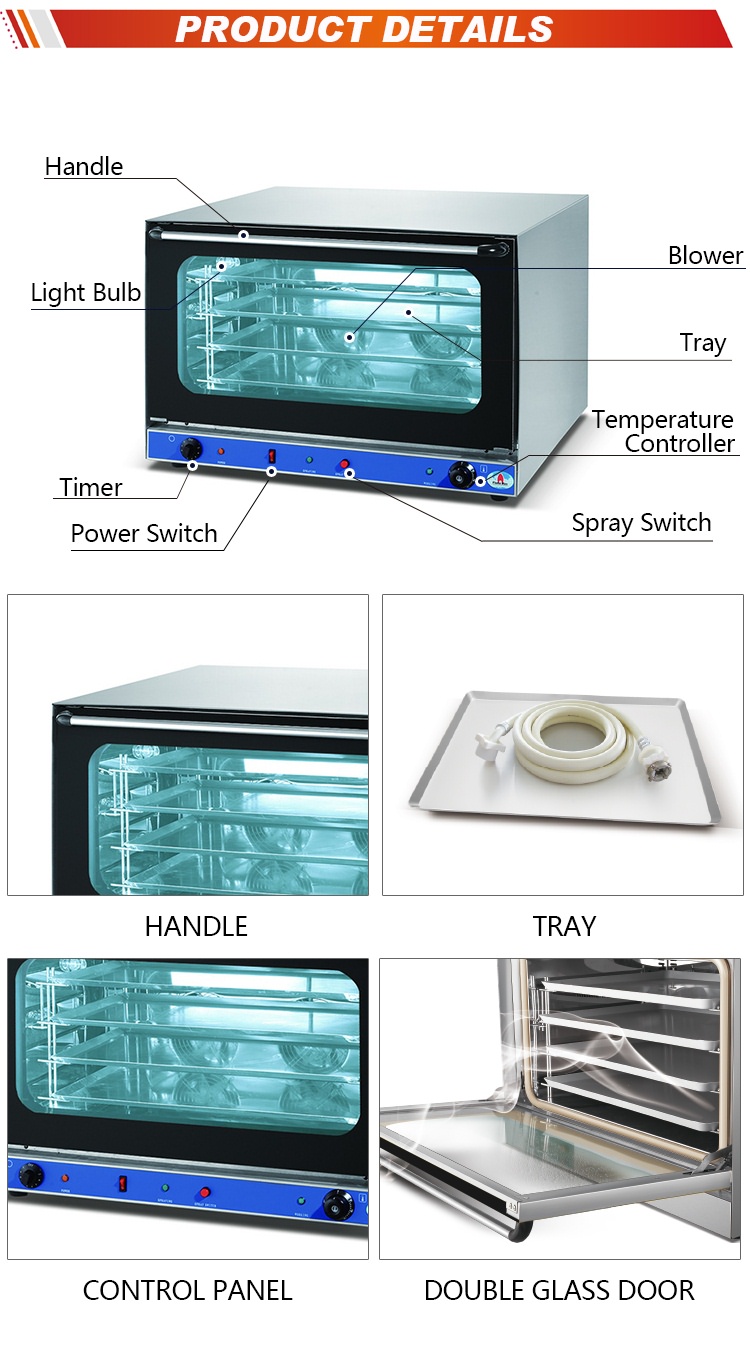 Forno a convezione da tavolo HEO-8M-B - Foshan Nanhai Flamemax Catering Equipment Manufacturer 2