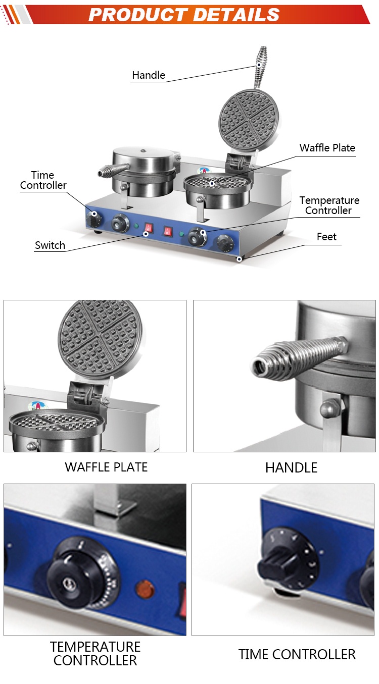 Waffe Maker HWB-2 - Foshan Nanhai Flamemax Catering Equipment Manufacturer 2