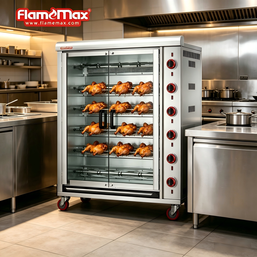 Girarrosto elettrico Flamemax a 6 spiedi