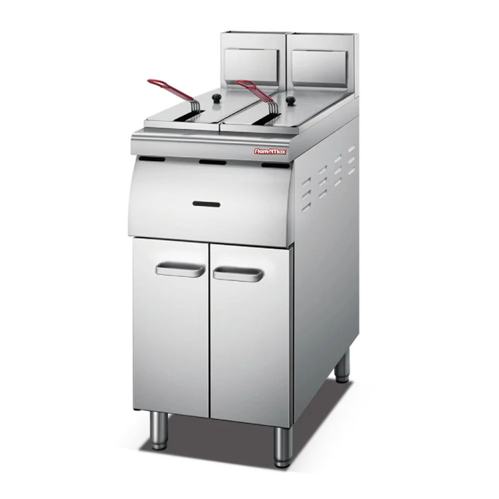 Friteuse à gaz Flamemax HGF-70A-2 à 2 cuves et 2 paniers